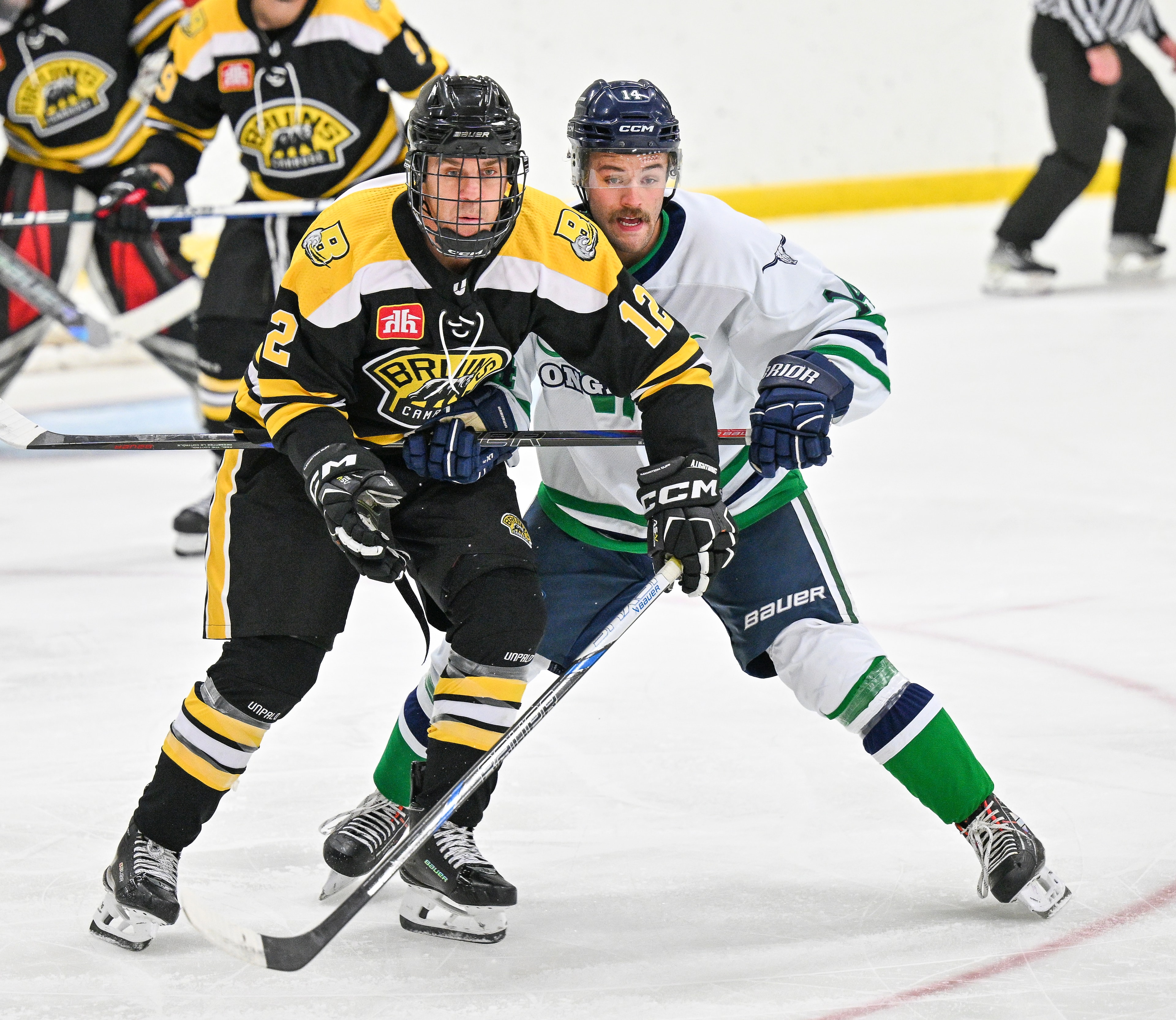 Bruins player #12 in game action