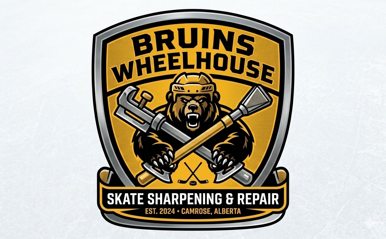 Bruins Wheelhouse skate sharpening logo